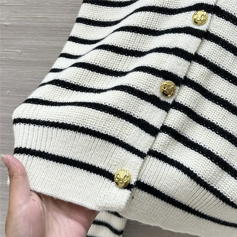 Ce1i*e v-neck marinière wool cardigan