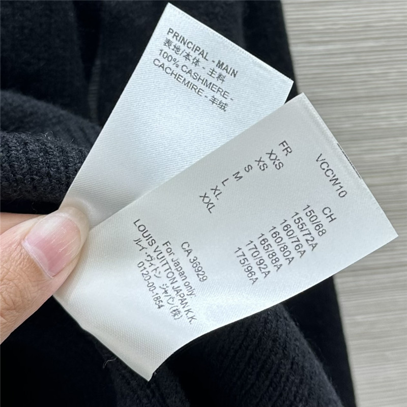 LV Pin Cashmere Sweater in Black