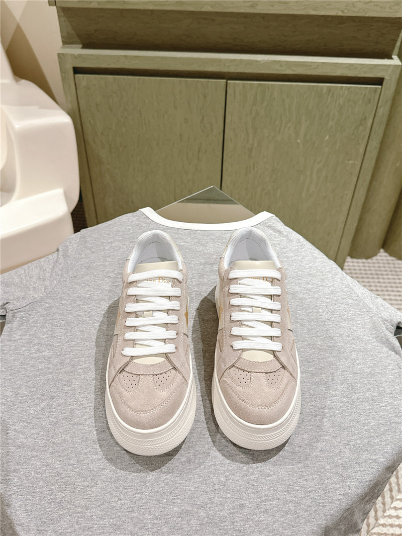 D10r star suede leather platform sneakers