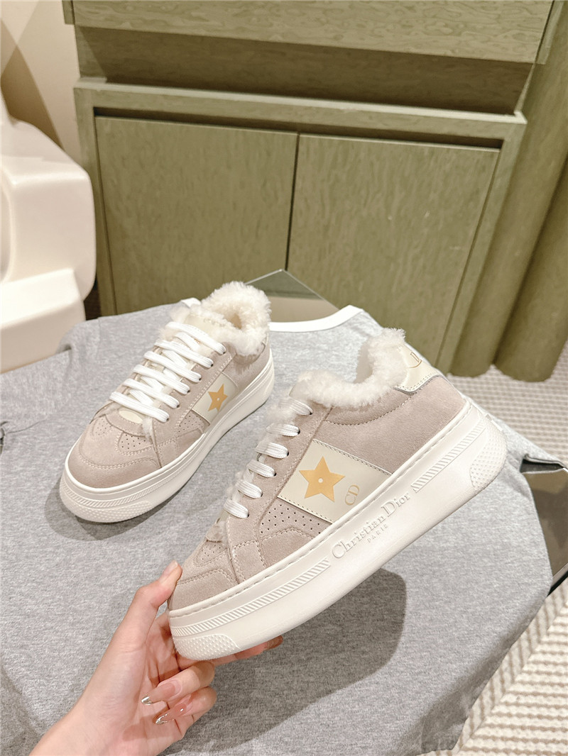 D10r suede leather platform sneakers