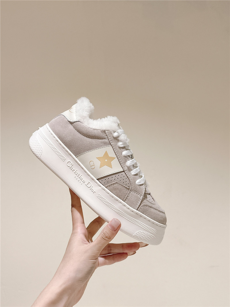 D10r suede leather platform sneakers