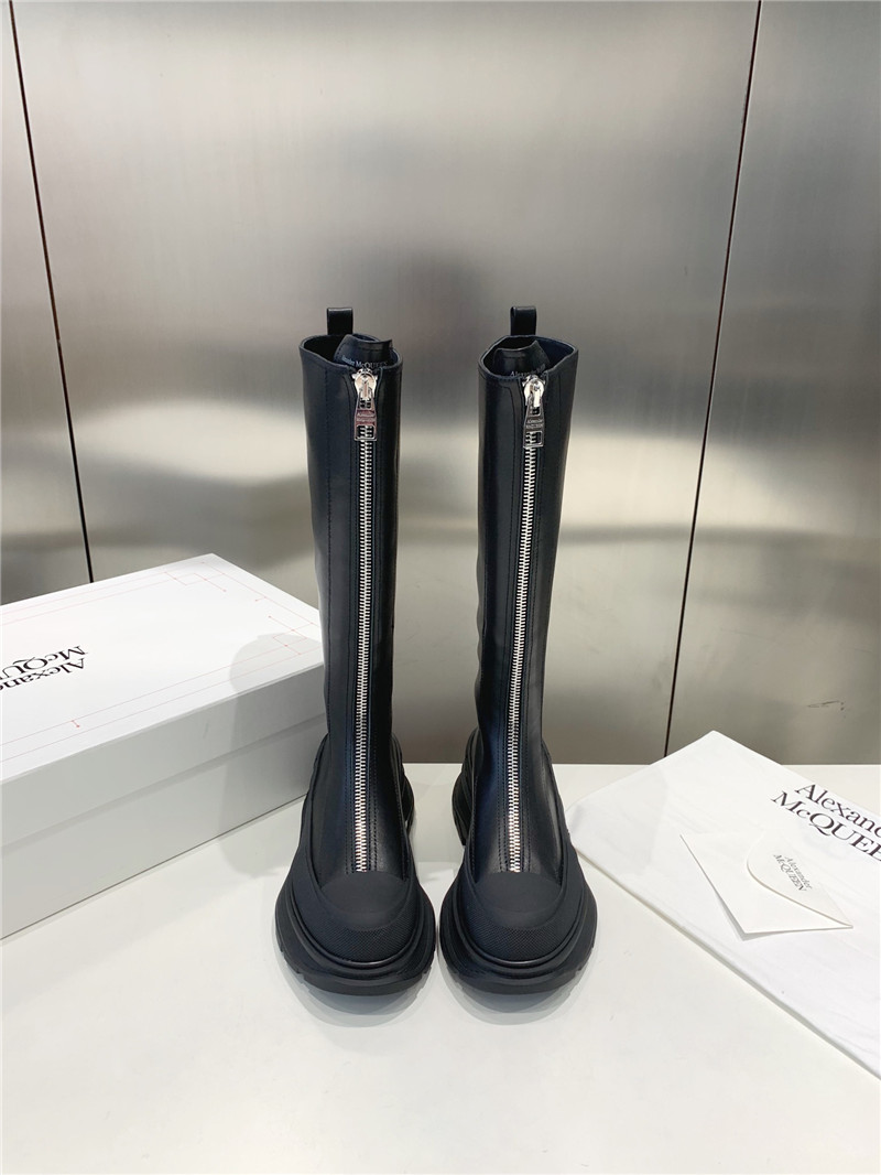 a1exa*der Mcqv*en zipper front riding boots