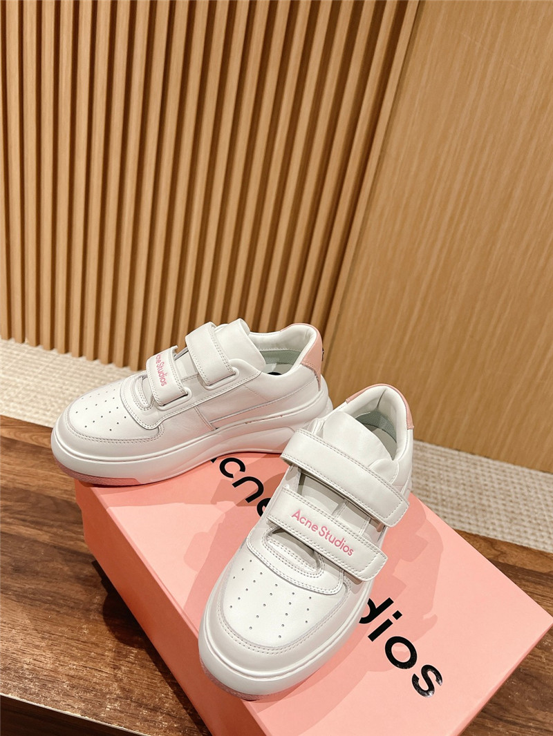 Acne Studios Pink Velcro Strap Sneakers