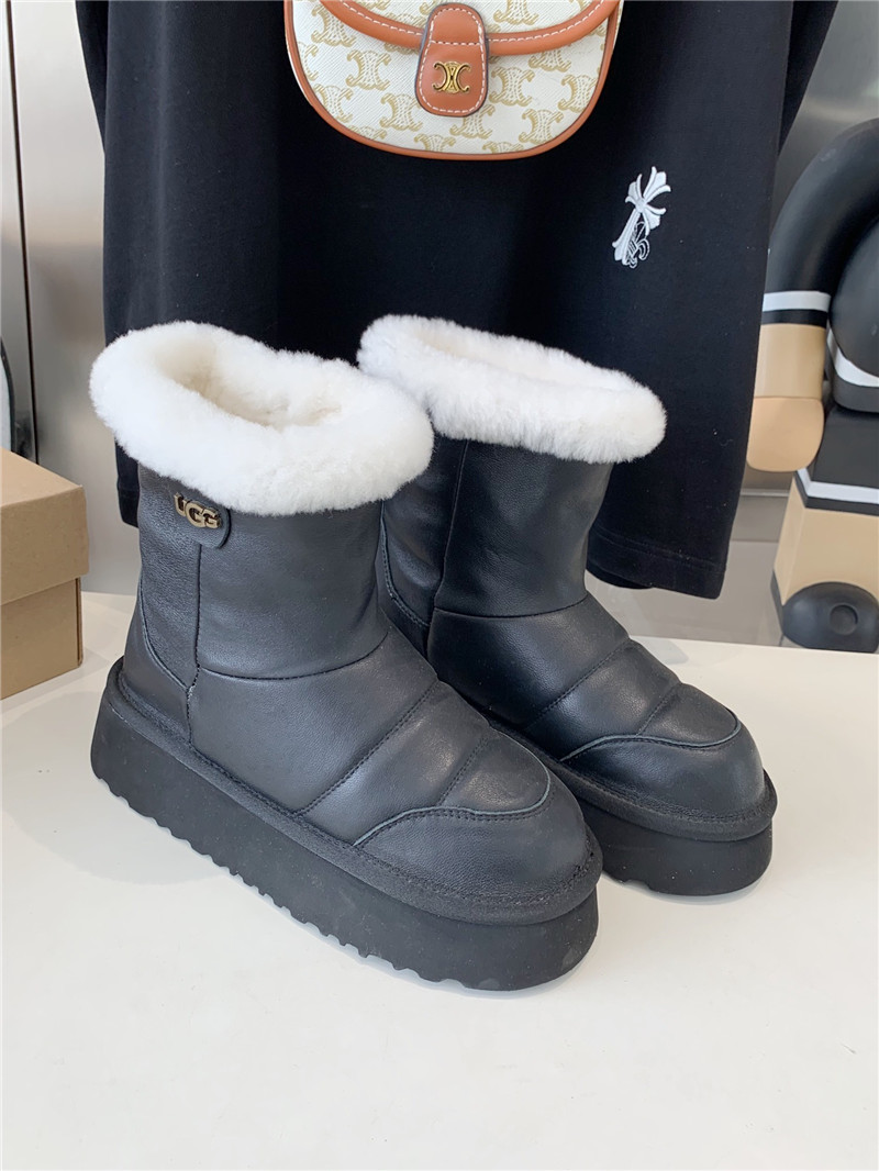 UGG Black Calfskin Snow Boots