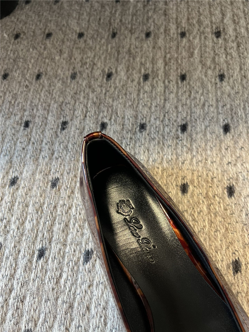 L0r0 P1ana primula ballet flat patent animalier