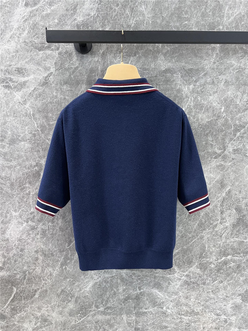 M1um1u knitted short-sleeved top