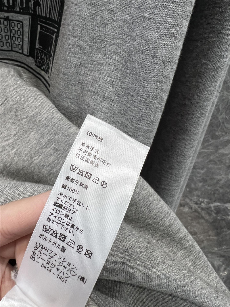 Ce1i*e grey printed cotton hoodie
