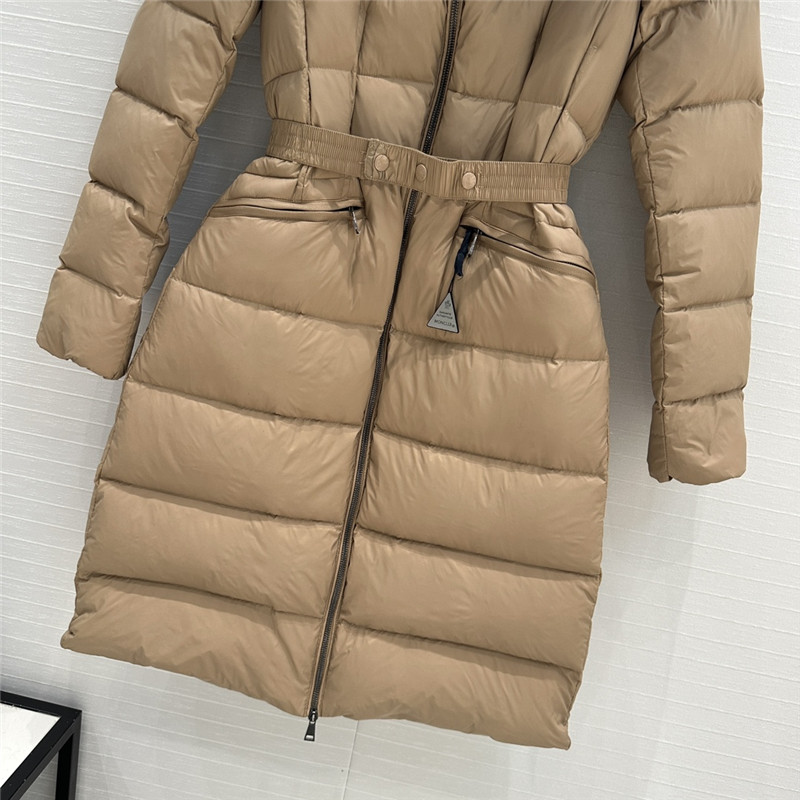 Moncler long hooded down jacket