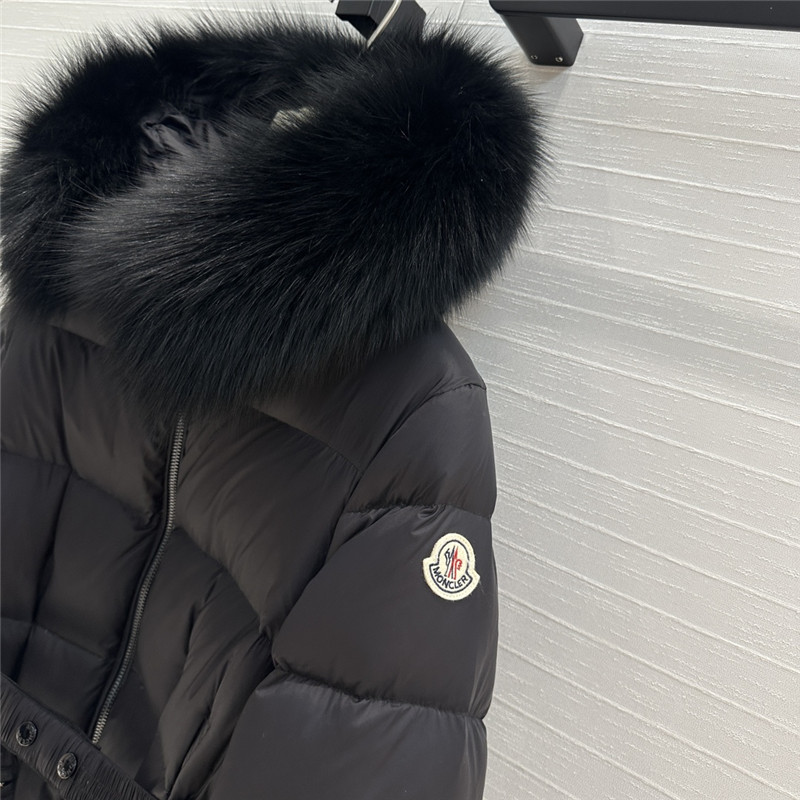 Moncler long hooded down jacket