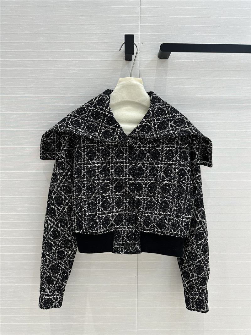 D10r check tweed small coat