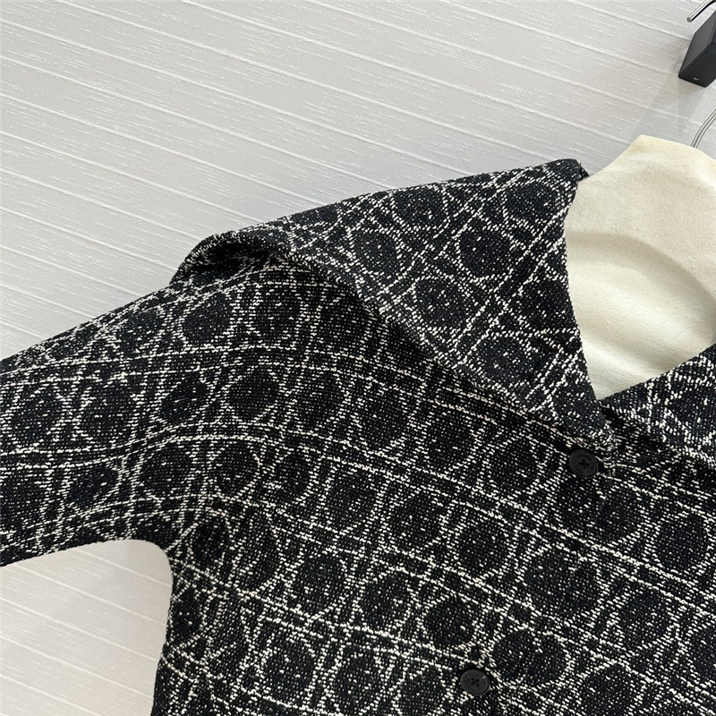 D10r check tweed small coat