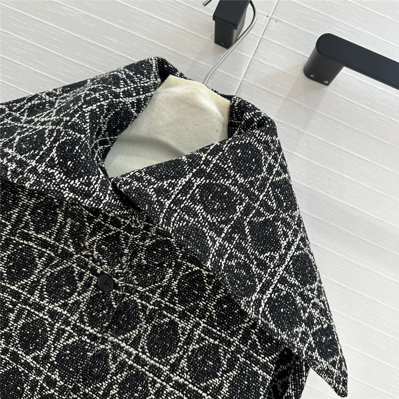 D10r check tweed small coat