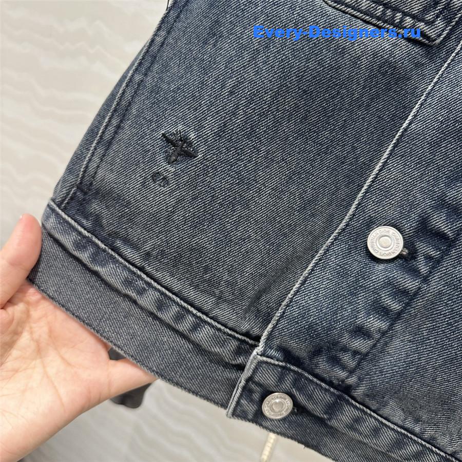 D10r monogram washed denim jacket