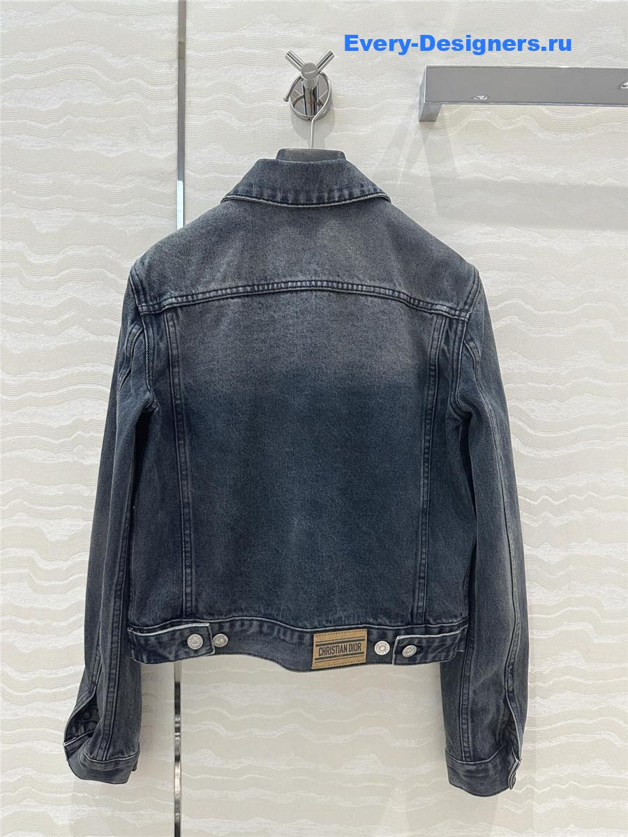 D10r monogram washed denim jacket