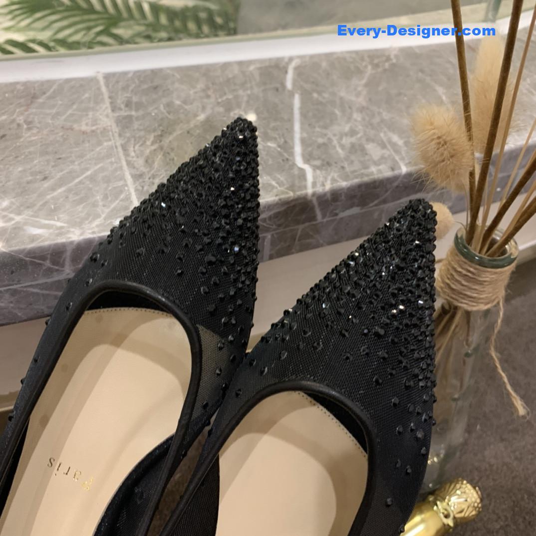 Chr1st1an louboutin rhinestone mesh pumps