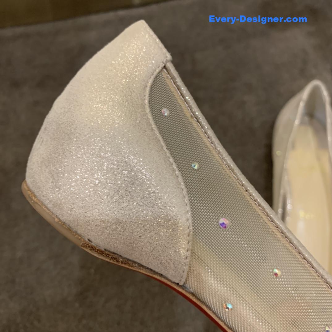 Chr1st1an louboutin rhinestone mesh pumps