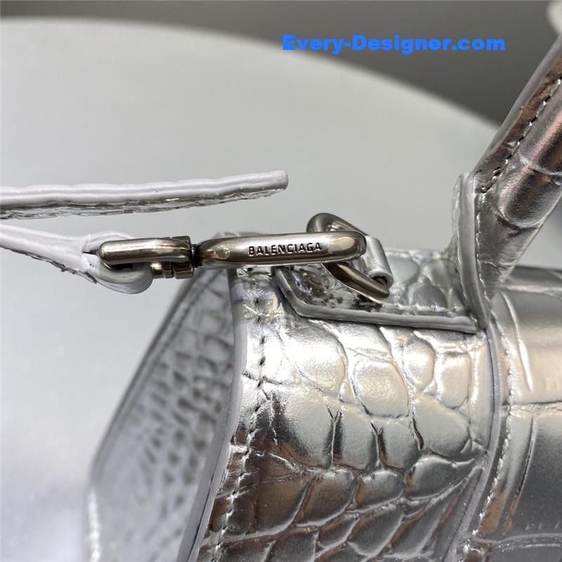 Ba1en*iaga hourglass bag silver