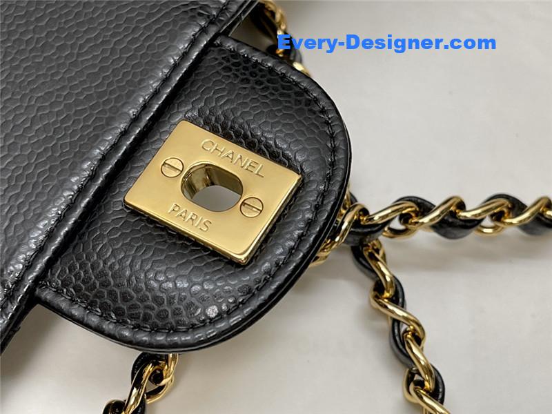 Ch**el classic flap caviar leather bag