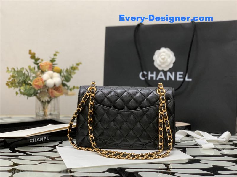 Ch**el classic flap caviar leather bag small