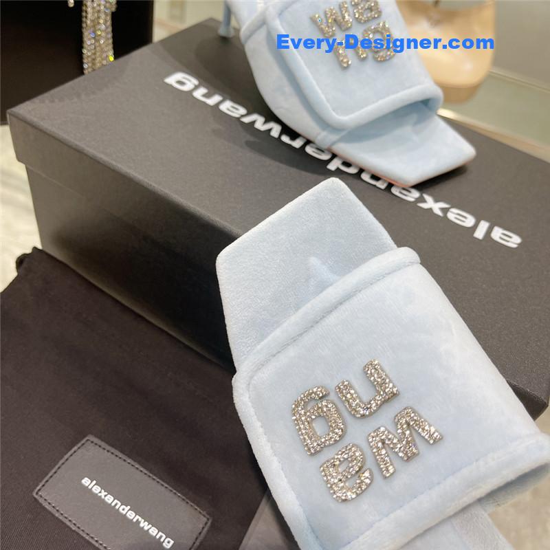 A1exa*der wang rhinestone alphabet slippers