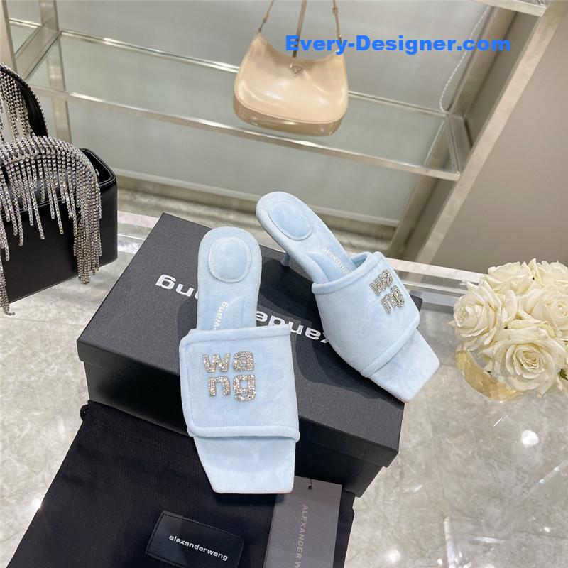 A1exa*der wang rhinestone alphabet slippers