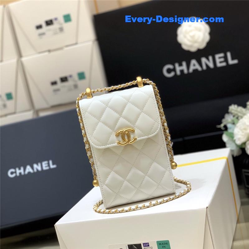 Ch**el gold beads mobile phone bag
