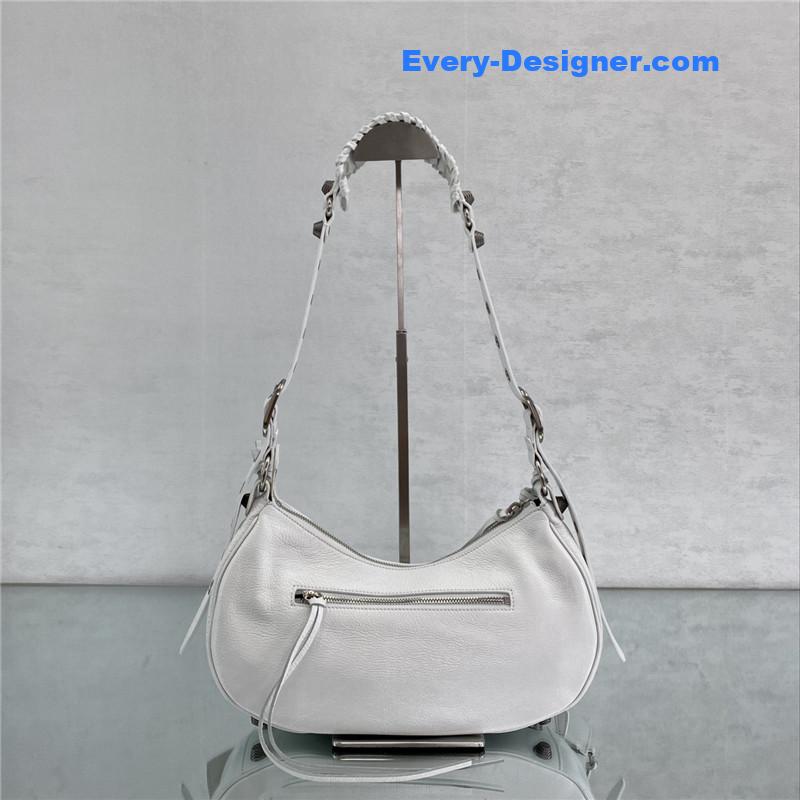 Ba1en*iaga le cagole leather shoulder bag