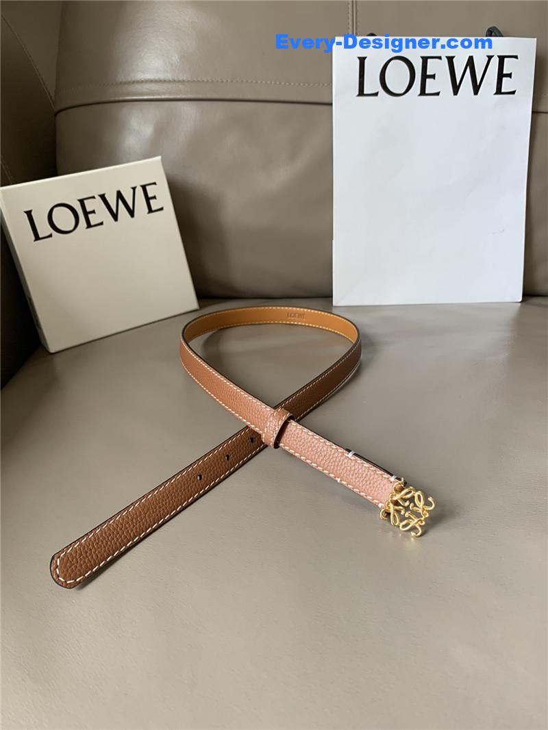 L0ew* palladium metal anagram buckle belt
