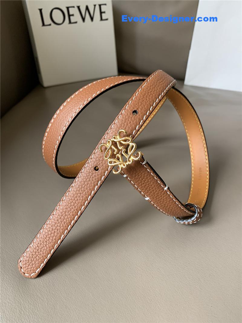 L0ew* palladium metal anagram buckle belt