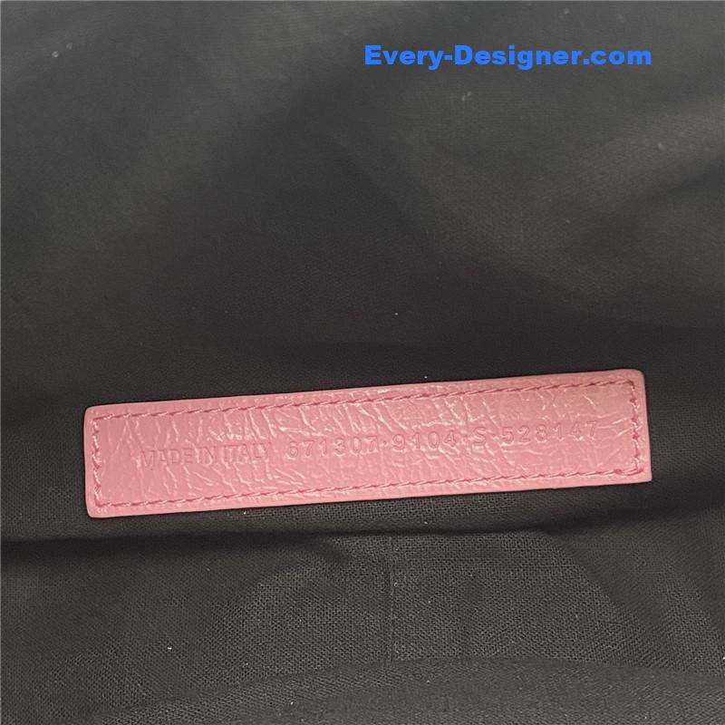 Ba1en*iaga le cagole leather shoulder bag pink