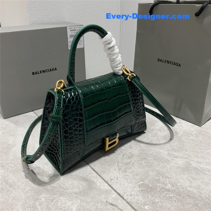 Ba1en*iaga hourglass bag crocodile small
