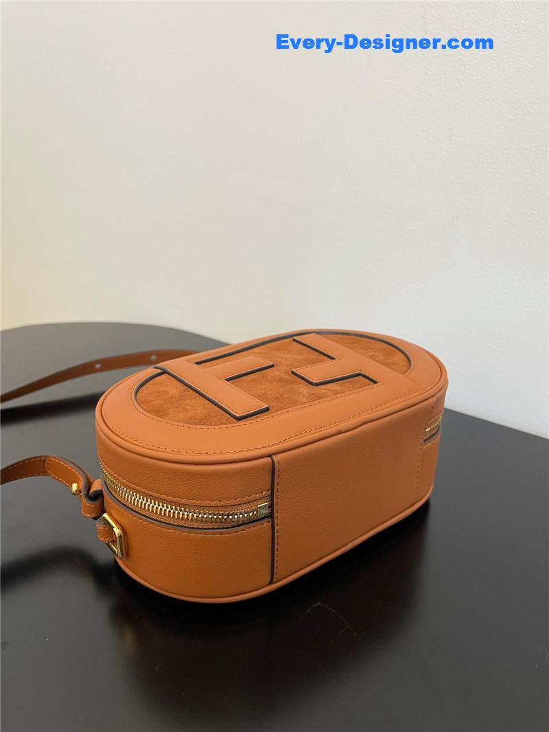 F**di logo suede camera bag