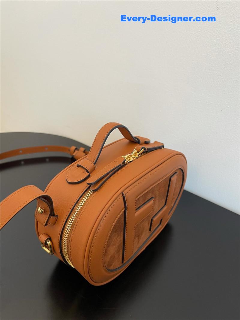 F**di logo suede camera bag