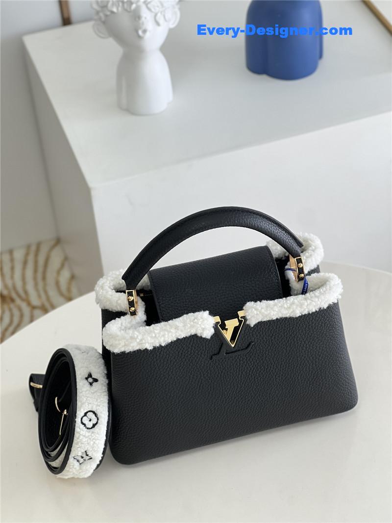 l0vis Vvtt0n lv capucines small taurillon leather bag