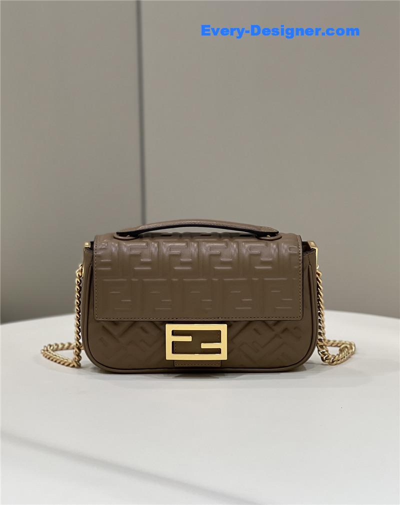 F**di classic embossed baguette bag