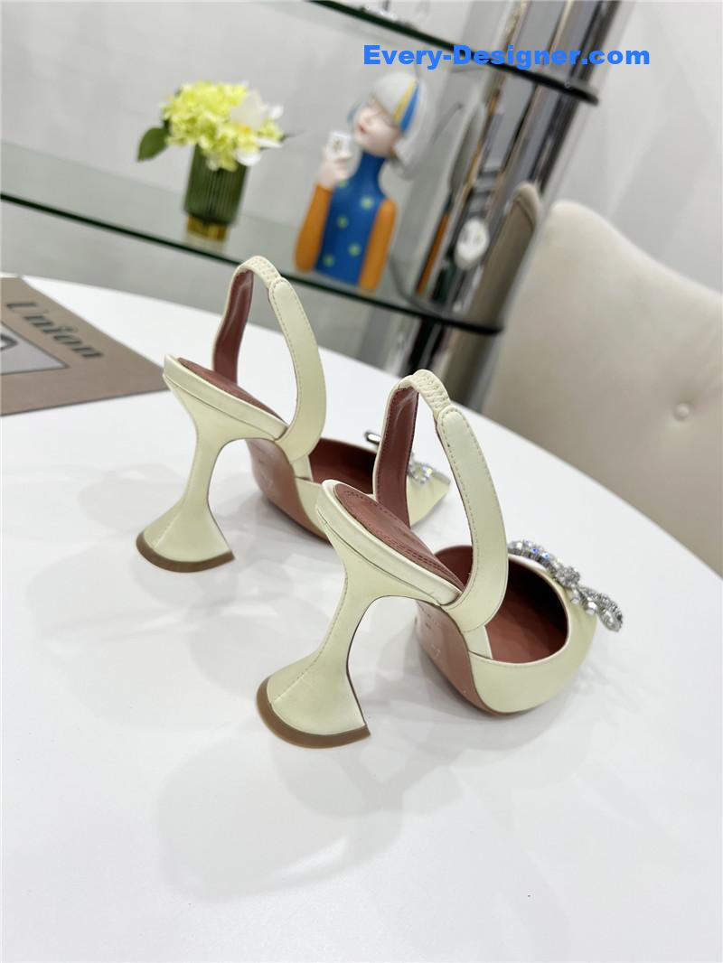 AMINA MUADDI high-end rhinestone original buckle pumps