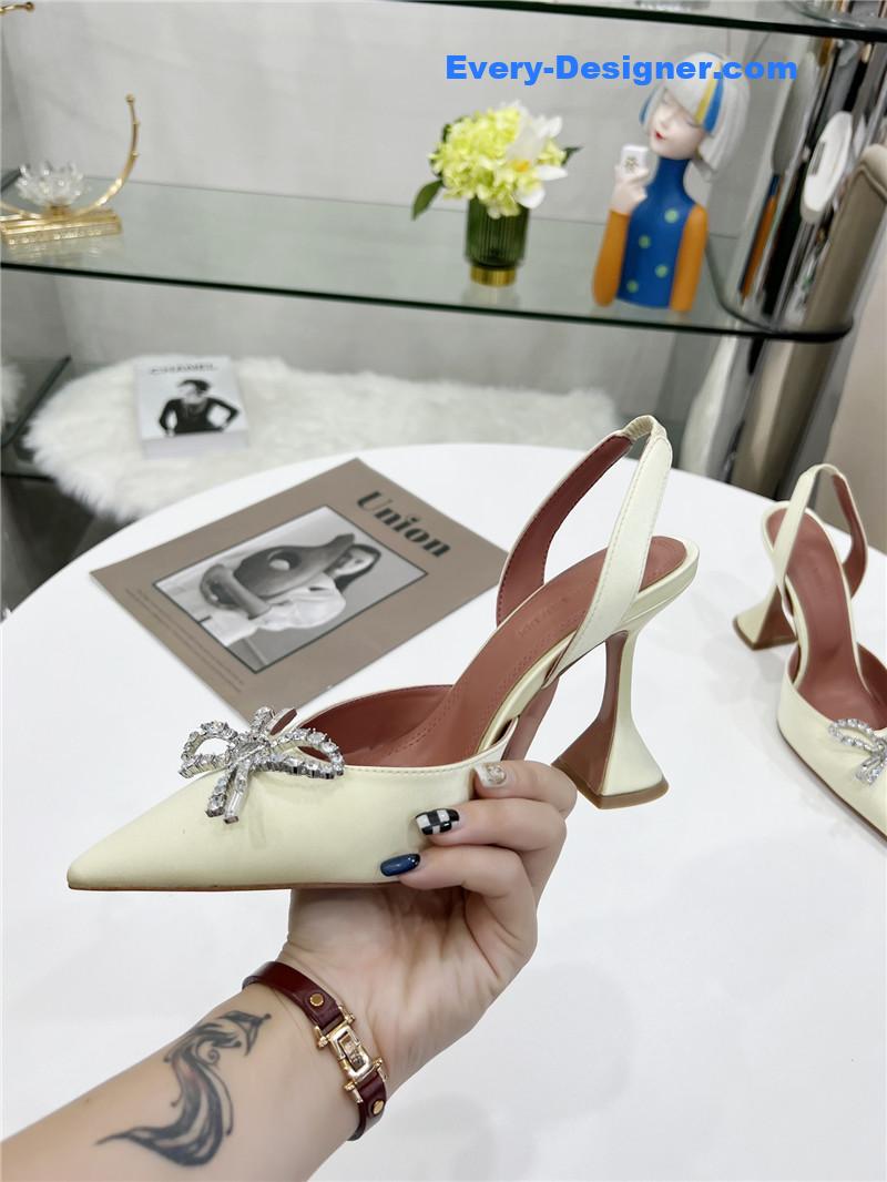 AMINA MUADDI high-end rhinestone original buckle pumps