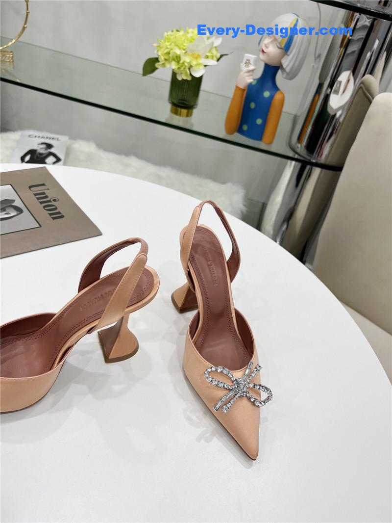 AMINA MUADDI high-end rhinestone original buckle pumps