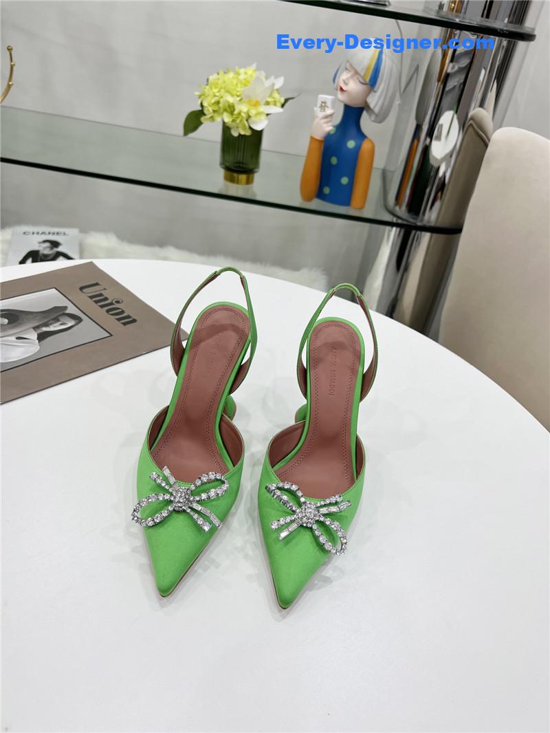 AMINA MUADDI high-end rhinestone original buckle pumps