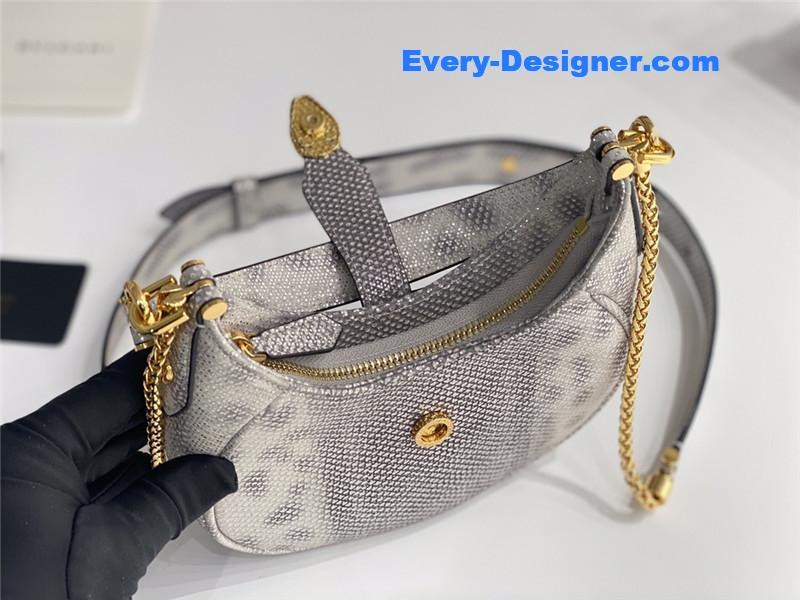 Bv1g*ai mini serpenti leather hobo bag