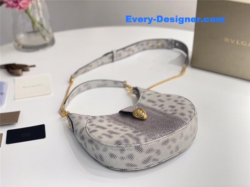 Bv1g*ai serpenti leather hobo bag