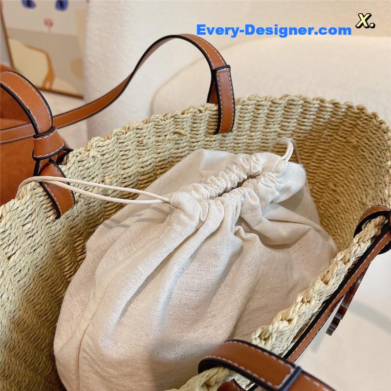 L0ew* straw bag x-tote