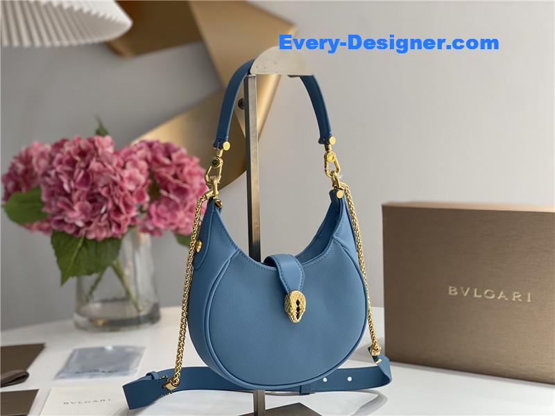 Bv1g*ai mini serpenti leather hobo bag