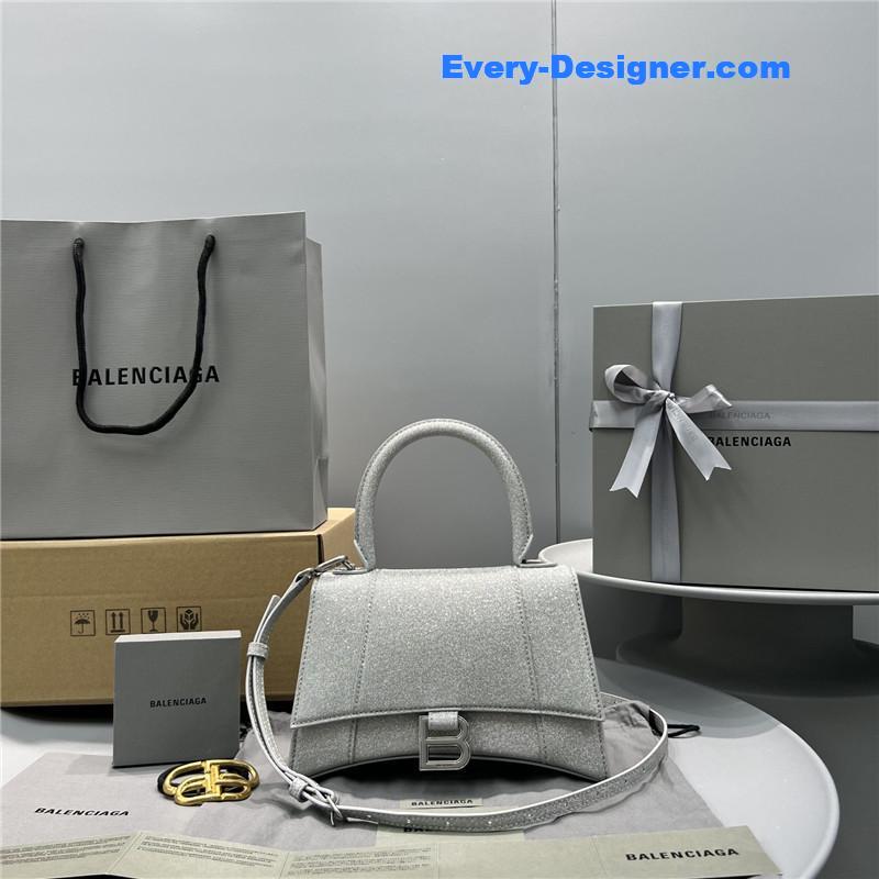 Ba1en*iaga hourglass bag silver