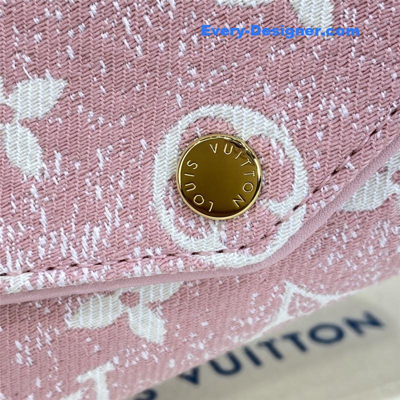 l0vis Vvtt0n lv denim jacquard sarah wallet