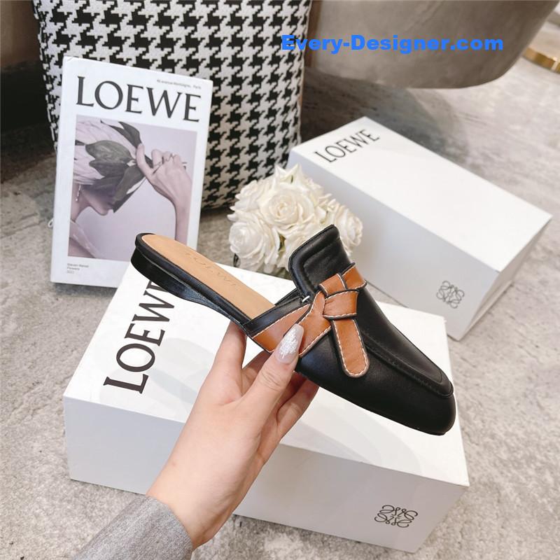 L0ew* bow mule slippers