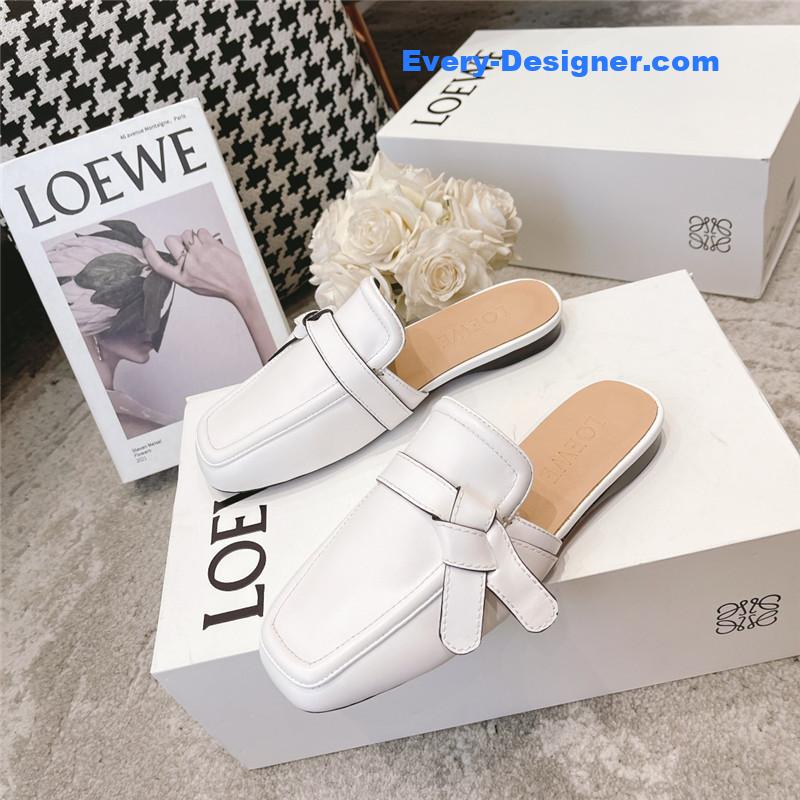 L0ew* bow mule slippers