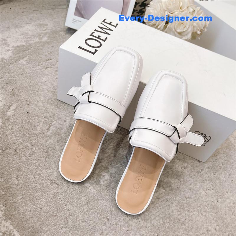 L0ew* bow mule slippers