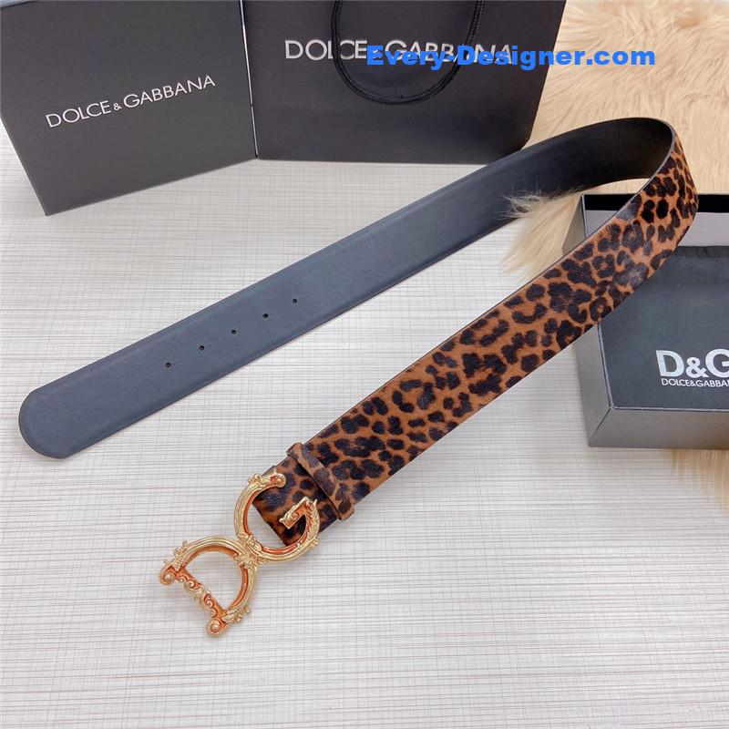 Dolce & Gabbana D&G logo leather belt