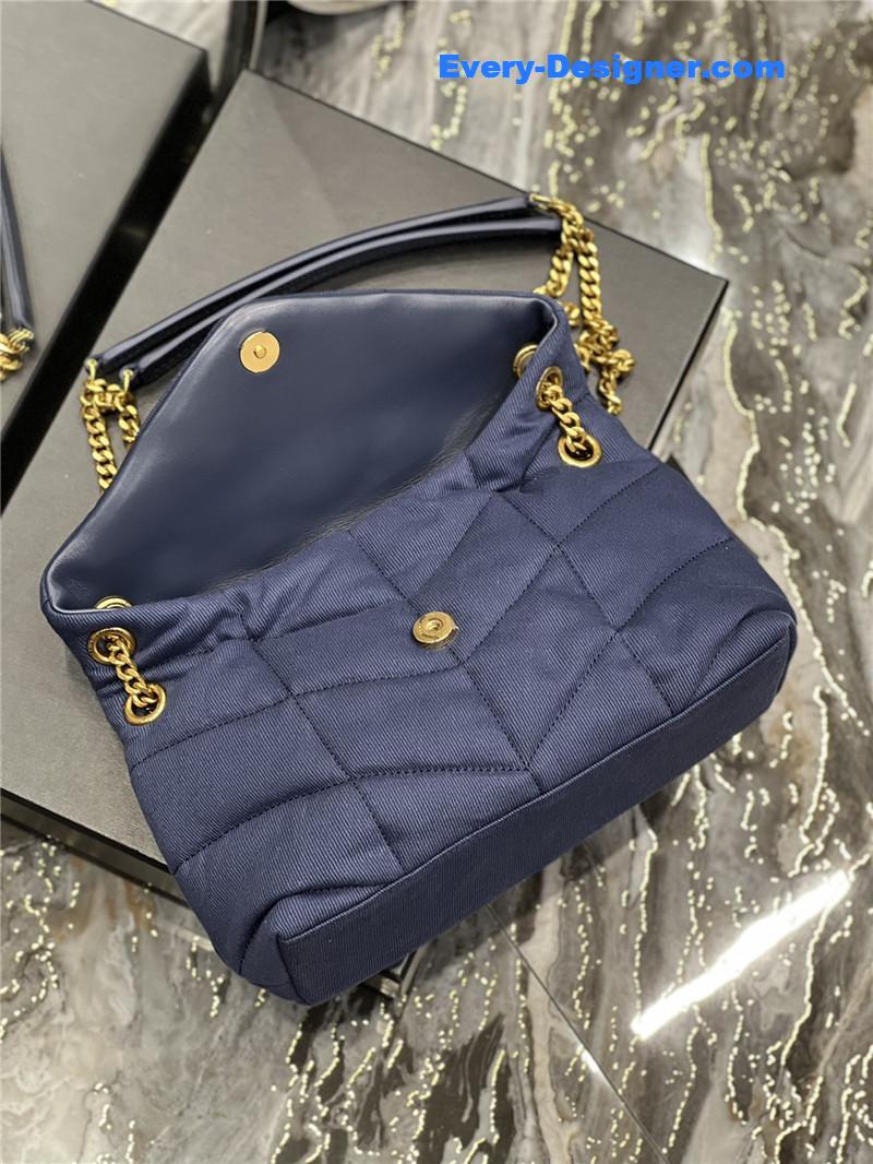 Y51 loulou puffer denim shoulder bag